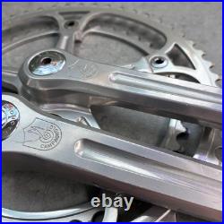 Mint! Campagnolo Super Record Crankset Double 52-42 Tooth 175mm Arms Record Caps