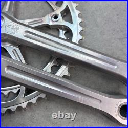 Mint! Campagnolo Super Record Crankset Double 52-42 Tooth 175mm Arms Record Caps