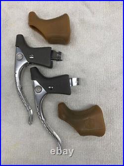 Mint Nos Super Record Brake Levers W Clamp Mounts And Campy Brown Hoods