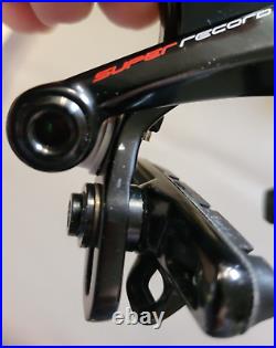 Mounted Campagnolo Super Record Brakeset Dual Pivot Front and Rear Black