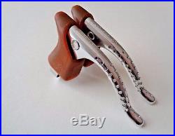 NOS Vintage 1980s Campagnolo Super Record brake levers with gum hoods