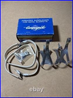 New Campagnolo Super Record Medium M Toe Clips Straps Set Nos In Box