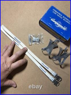 New Campagnolo Super Record Medium M Toe Clips Straps Set Nos In Box