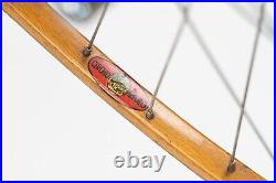Nos Campagnolo Super Record Cerchio Ghisallo Wooden Wood Wheelset Vintage Wheels Nos Campagnolo Super Record Cerchio Ghisallo Wooden Wood Wheelset Vintage Wheels
