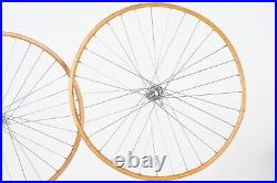 Nos Campagnolo Super Record Cerchio Ghisallo Wooden Wood Wheelset Vintage Wheels Nos Campagnolo Super Record Cerchio Ghisallo Wooden Wood Wheelset Vintage Wheels