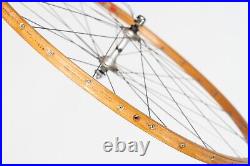 Nos Campagnolo Super Record Cerchio Ghisallo Wooden Wood Wheelset Vintage Wheels Nos Campagnolo Super Record Cerchio Ghisallo Wooden Wood Wheelset Vintage Wheels
