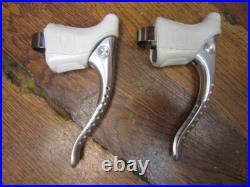 Nos Vintage Campagnolo Super Record Drillium Brake Levers White Hoods
