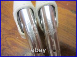 Nos Vintage Campagnolo Super Record Drillium Brake Levers White Hoods