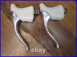 Nos Vintage Campagnolo Super Record Drillium Brake Levers White Hoods