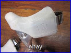 Nos Vintage Campagnolo Super Record Drillium Brake Levers White Hoods