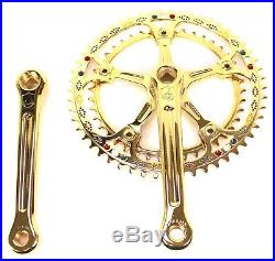 Race Bike Campagnolo SUPER RECORD CRANKSET CHAINSET GOLD PLATED
