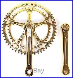 Race Bike Campagnolo SUPER RECORD CRANKSET CHAINSET GOLD PLATED