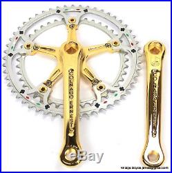 Race Bike Campagnolo SUPER RECORD CRANKSET CHAINSET GOLD PLATED Panto COLNAGO