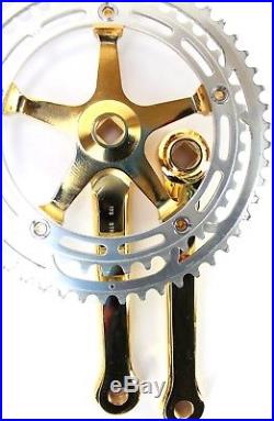 Race Bike Campagnolo SUPER RECORD CRANKSET CHAINSET GOLD PLATED Panto COLNAGO