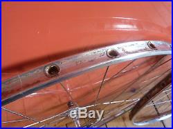 Rare vintage Campagnolo tubular hubs super record rims Wheels 8 spd maillard