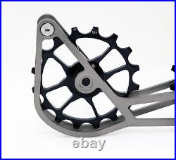SwishTi Road Cycle Oversized Pulley Titanium Cage for Campy/Campagnolo Black