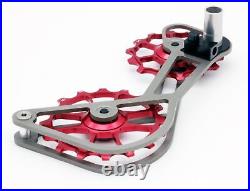 SwishTi Road Cycle Oversized Pulley Titanium Cage for Campy/Campagnolo Red
