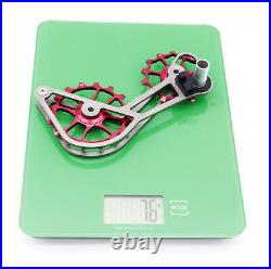 SwishTi Road Cycle Oversized Pulley Titanium Cage for Campy/Campagnolo Red