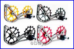 SwishTi Road Cycle Oversized Pulley Titanium Cage for Campy/Campagnolo Red