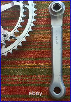 Vintage 1977 CAMPAGNOLO SUPER RECORD 1049/A Crankset 53/42 Chainrings withDUSTCAPS