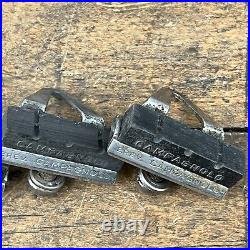 Vintage Campagnolo Brake Pads Shoe Set 4 Chrome Super Record Eroica Campy A2