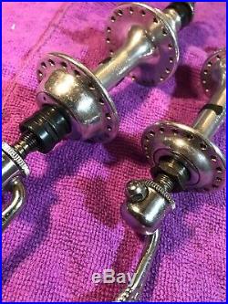 Vintage Campagnolo Nuovo Super Record hubs hubset 36 holes / 131mm (652) Eroica