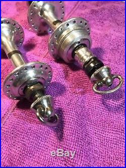 Vintage Campagnolo Nuovo Super Record hubs hubset 36 holes / 131mm (652) Eroica