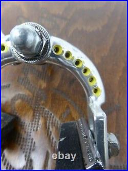 Vintage Campagnolo Record Drillium Leggera Silver Yellow Brake Set RARE