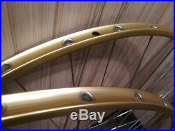 Vintage Campagnolo SUPER RECORD 50TH ANNIVERSARY w NOS MAVIC OR10 GOLD WHEELSET