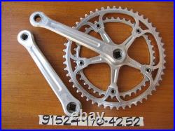 Vintage Campagnolo Super Record Bike Crank Set 170mm 42/52 T