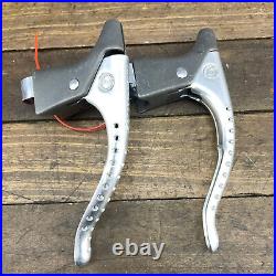 Vintage Campagnolo Super Record Brake Lever Set Drillium Non Aero 70s 80s Shield