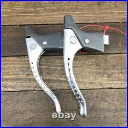 Vintage Campagnolo Super Record Brake Lever Set Drillium Non Aero 70s 80s Shield