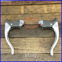 Vintage Campagnolo Super Record Brake Lever Set Drillium Non Aero 70s 80s Shield