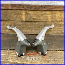 Vintage Campagnolo Super Record Brake Lever Set Drillium Non Aero 70s 80s Shield