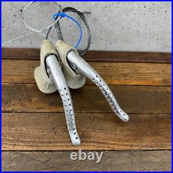 Vintage Campagnolo Super Record Brake Levers Campy White Hoods Drillium Non Aero