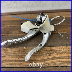 Vintage Campagnolo Super Record Brake Levers Campy White Hoods Drillium Non Aero