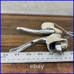 Vintage Campagnolo Super Record Brake Levers Campy White Hoods Drillium Non Aero