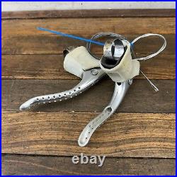 Vintage Campagnolo Super Record Brake Levers Campy White Hoods Drillium Non Aero