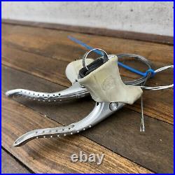 Vintage Campagnolo Super Record Brake Levers Campy White Hoods Drillium Non Aero