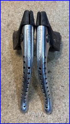 Vintage Campagnolo Super Record Brake Levers Drilled Alloy Italy Road Bike