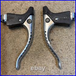 Vintage Campagnolo Super Record Brake Levers Drilled Alloy Italy Road Bike