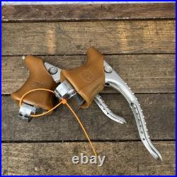 Vintage Campagnolo Super Record Brake Levers Non Aero Drilled Gum Hoods