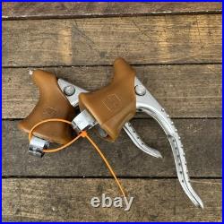 Vintage Campagnolo Super Record Brake Levers Non Aero Drilled Gum Hoods