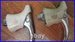 Vintage Campagnolo Super Record Brake Levers White Hoods