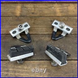 Vintage Campagnolo Super Record Brake Pads Alloy Carrier Shoes Set Campy C2