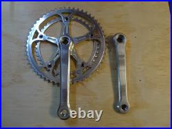 Vintage Campagnolo Super Record Crankset 170 mm 53-42 Non-Fluted Engraved Logo