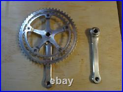 Vintage Campagnolo Super Record Crankset 170 mm 53-42 Non-Fluted Engraved Logo