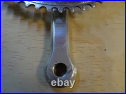 Vintage Campagnolo Super Record Crankset 170 mm 53-42 Non-Fluted Engraved Logo