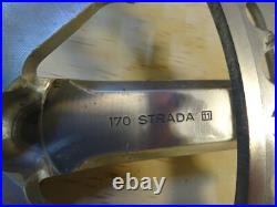 Vintage Campagnolo Super Record Crankset 170 mm 53-42 Non-Fluted Engraved Logo