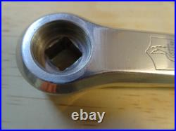 Vintage Campagnolo Super Record Crankset 170 mm 53-42 Non-Fluted Engraved Logo